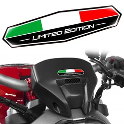 1Pair 3D Motorcycle Sticker Reflective Limited Edition Italy Flag Decal AutoBike Car Accessories For Ducati Bebelli Aprilia RSV4