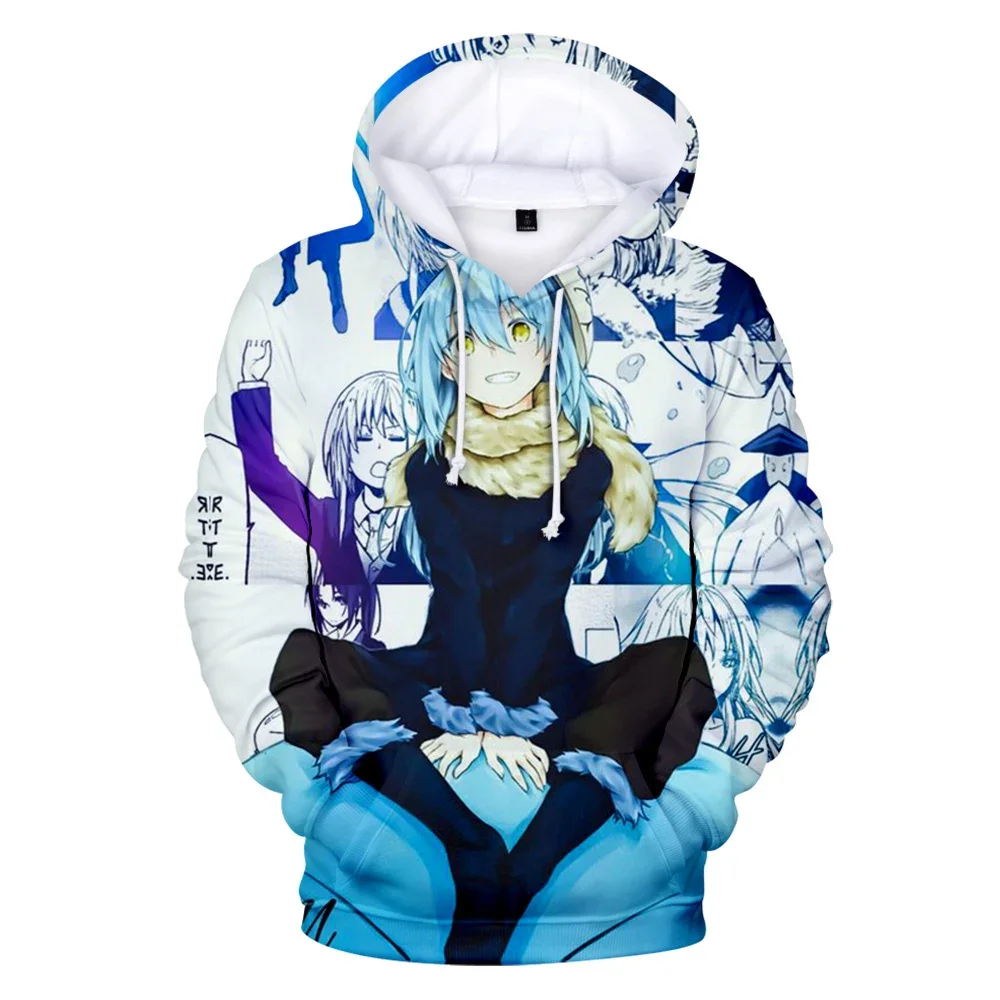 2024 HOT NEW Anime Rimuru Tempest That Time I Got Reincarnated As A Slime 3D Printed Hoodies Man and Woman Sweatshirt Clothes