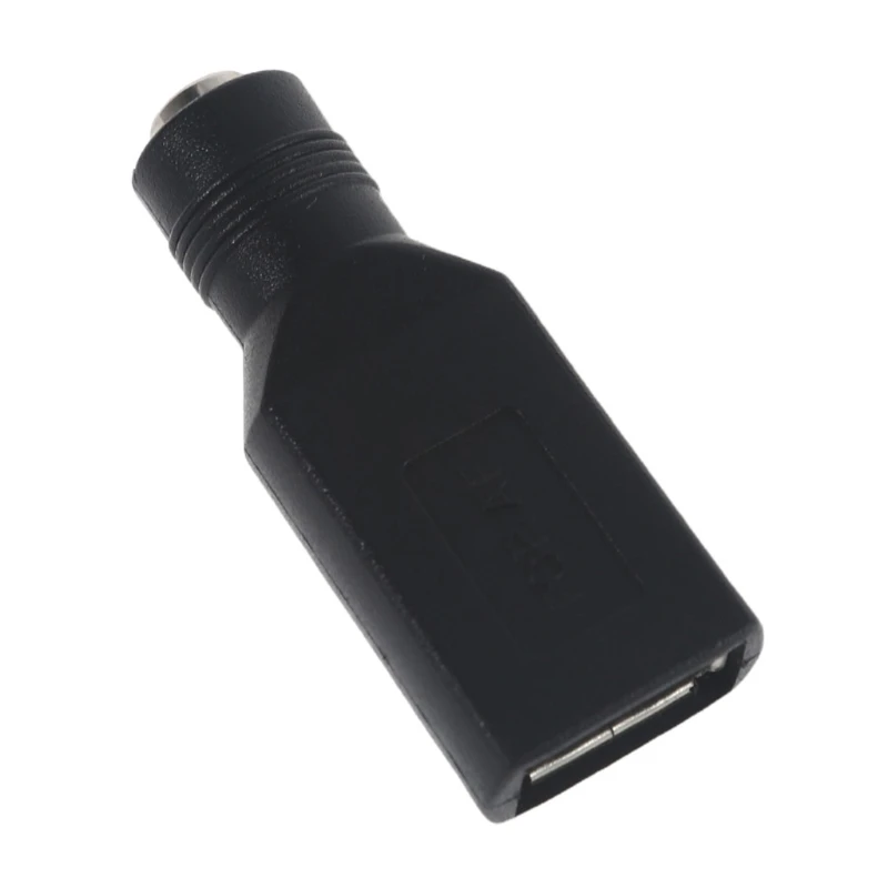 Q1W2 برميل جاك محول الطاقة USB 2.0 أنثى إلى تيار مستمر 5.5x2.1 مللي متر ل تيار مستمر موصل سالب صغير لشحن تيار مستمر أو USB