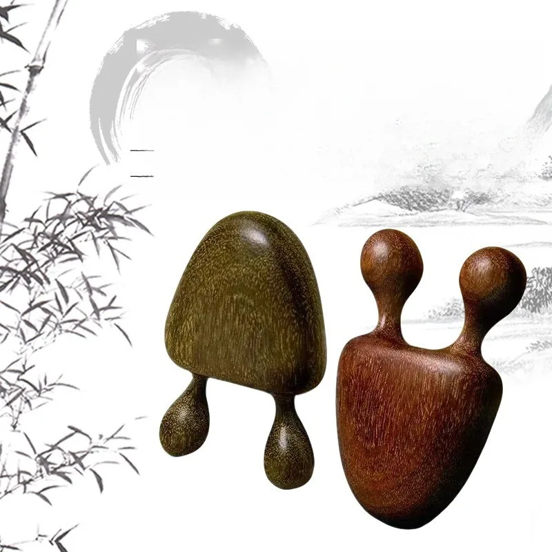 Sandalwood Snail‑shaped Nose Massage Comb Round‑tip Scraping Tool Facial Eye Gua Sha Massager Face Relaxation Massage Tool