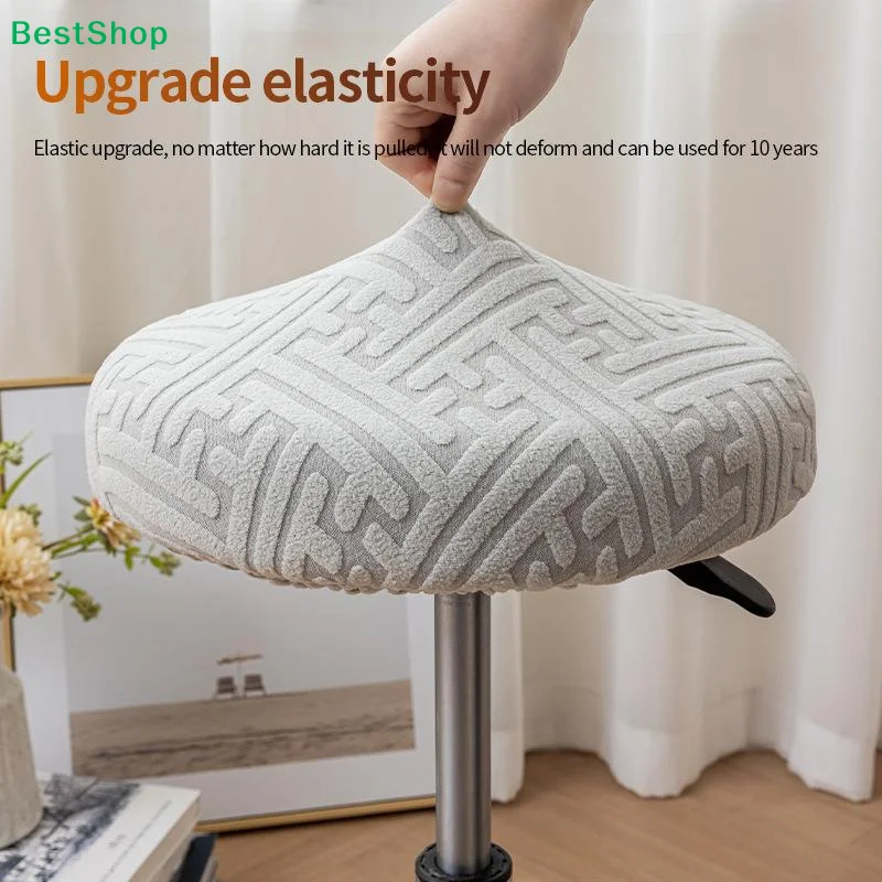 ✔Washable Chair Seat Cover Slipcover with Elastic Bands Round Chair Cover All Inclusive 30cm Stool Seat Cushion Cover