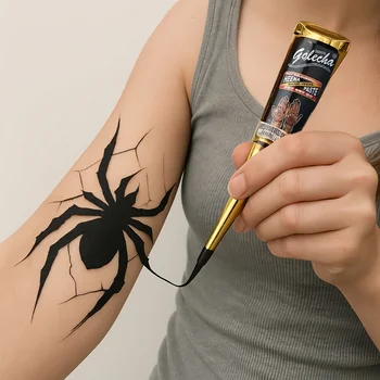 1/3 ks henna krém, hnědá, černá, červená, henna tetovací krém, dočasné tetování, henna tetovací krém, semi-permanentní henna henna tempo 8 nejlepší prodej Largo krém - №3