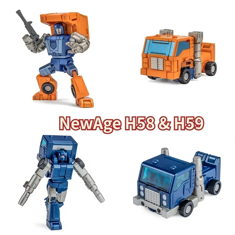 

In Stock NewAge NA H58 Huffer H59 Pipes Mirror Roadgames Sorcerer Small Scale 2Pcs Set Mini 6.3cm Transformers Toy