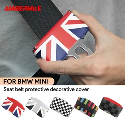 AMBERMILE Seat Belt Buckle Protective Cover for Mini Cooper One S JCW F54 F55 F56 F60 R55 R56 R57 R60 R61 Modified Safety Decal