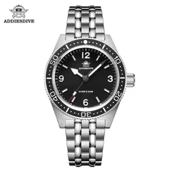 ADDIESDIVE NWE 41mm Watch For Men Stainless Steel Sapphire 20Bar Dive Waterproof Quartz Wristwatch reloj hombre Luminous Watches