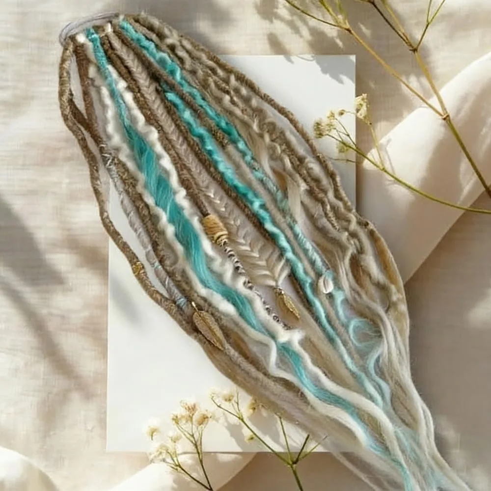 

Gifts Elastic Dread Ponytail DIY with Hair Tie Dread Ponytail Extensions Boho Braided Ponytail Extension