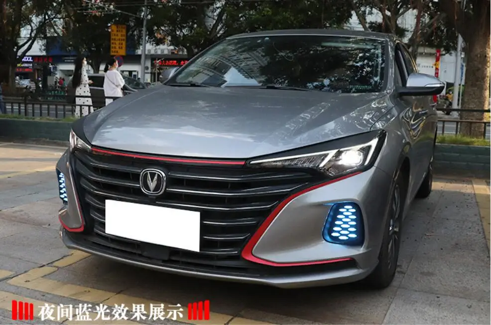 car bumper headlight for ChangAn Eado Plus daytime light 2020~2022y DRL car accessories LED headlamp for ChangAn Eado fog light