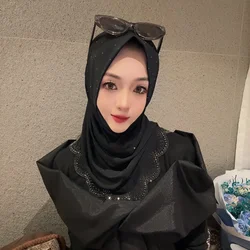 Big Bow Soft Hat Scarf Hijab Moslem Lady Autumn Shawls