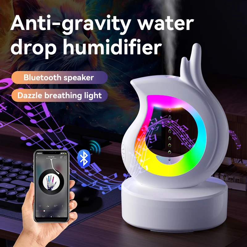 

Anti Gravity Design for Home and Office Blue tooth Speaker Air Humidifier with Colorful Breathing Light Air Humidifier