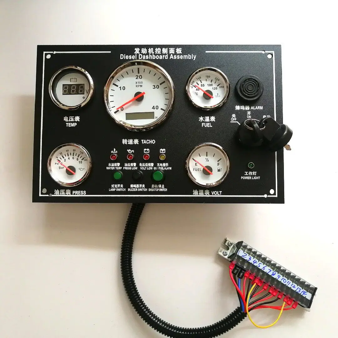 Dashboard Control Panel Inboard Engine Generator Set General Combination Instrument For D/iesel -G/asoline Engine