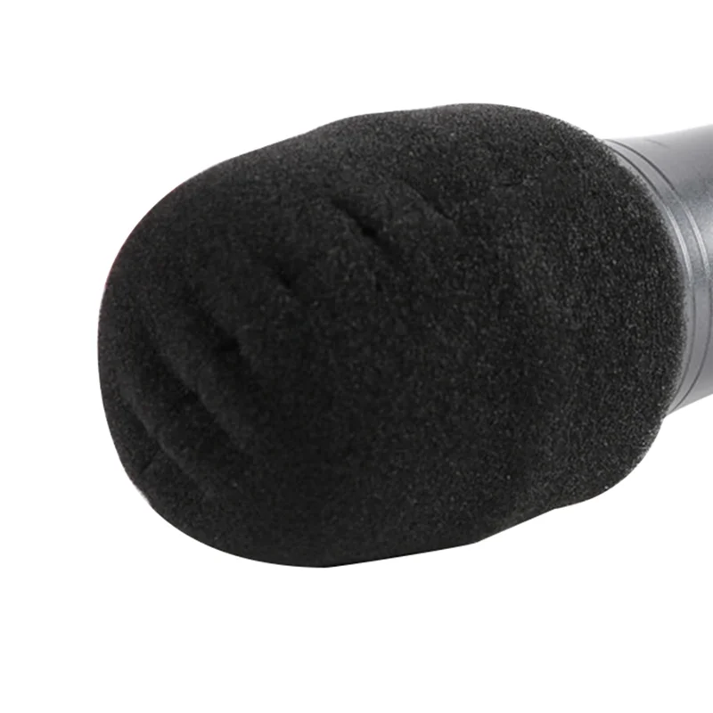 A29Z-400Pcs غطاء ميكروفون للاستعمال مرة واحدة، ميكروفون محمول باليد للزجاج الأمامي لاستوديو تسجيل KTV كاريوكي أسود