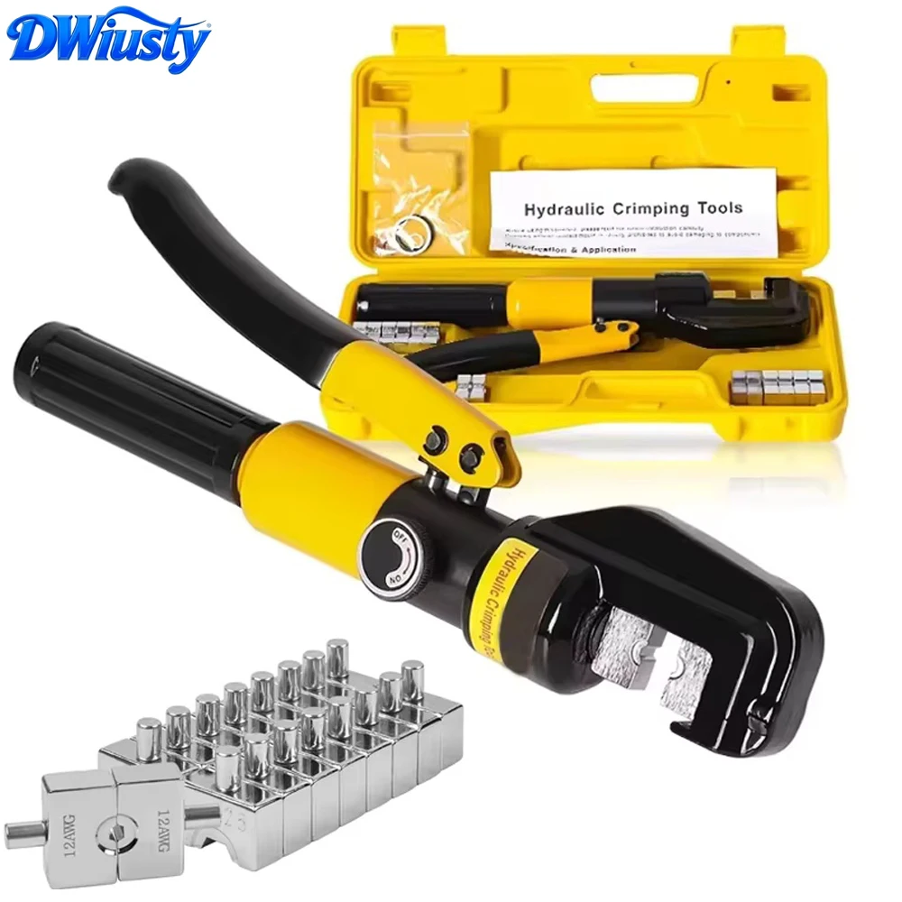 Pince à sertir hydraulique DWiusty YQK-70 pour cosses de câble 4-70mm² – Outil de compression 8T – Outils hydrauliques domestiques