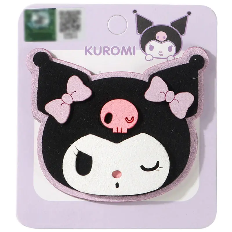 Nuevo Cinnamoroll Hello Kitty Kuromi My melody Pochacco flequillo de Velcro pegajoso Sanrio Heartbreak artefacto para el cabello para niñas de alta apariencia