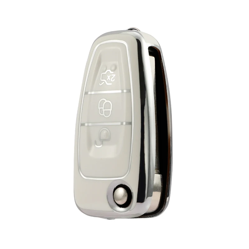 For Ford C-Max S-Max Focus Galaxy Mondeo Ranger Transit Tourneo Custom TPU Car Remote Key Fob Shell Cover Case Keyshell