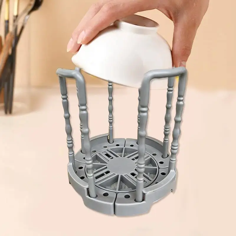 New Portable Retractable Bowl Holder Drain Removable Cabinet Dishes Storage Rack Water Cup Kitchen Organizer view 6