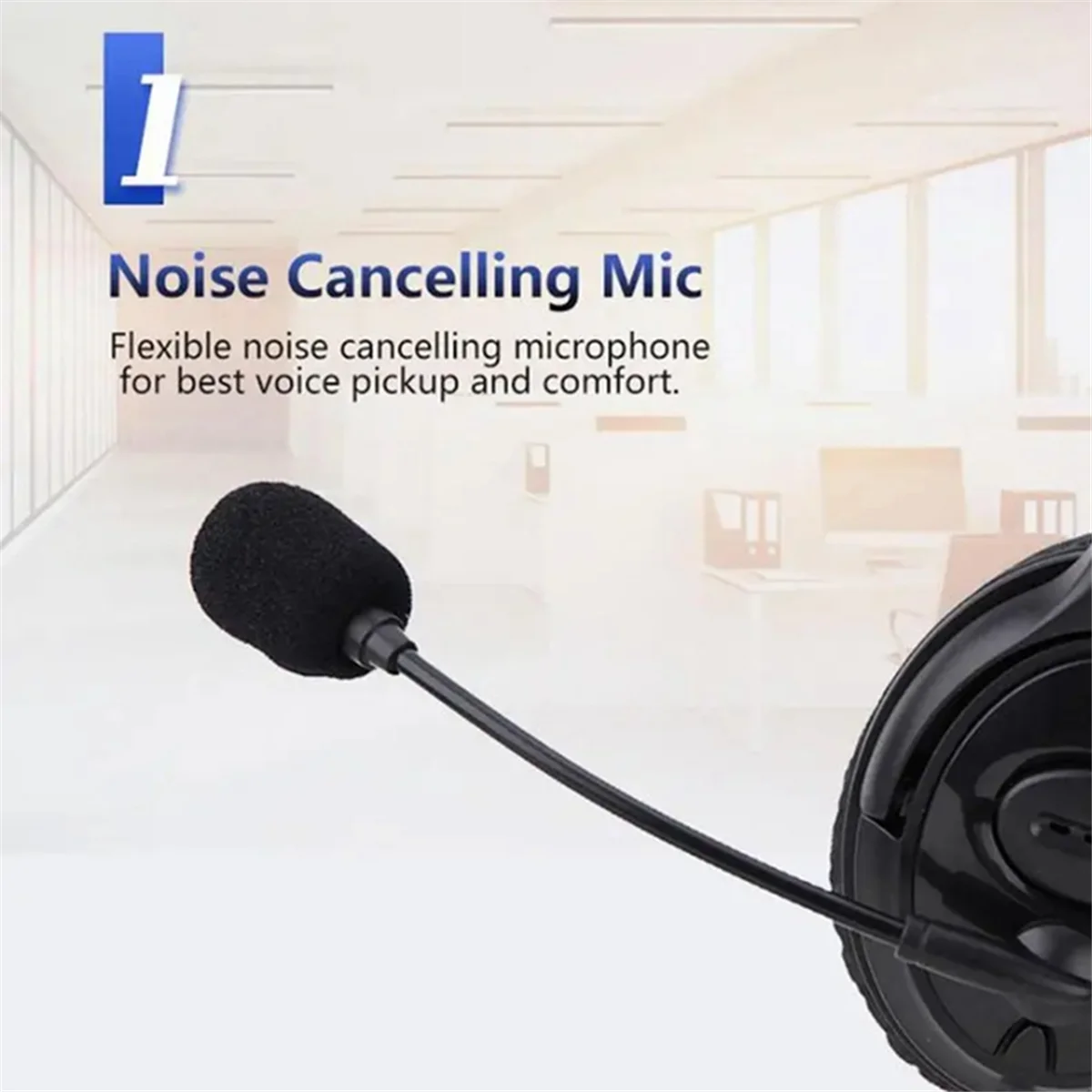 A24P Wired USB Headset Computer Teaching Telephone Headset with Microphone Type-C Suitable for Zoom Skype Office Call Center