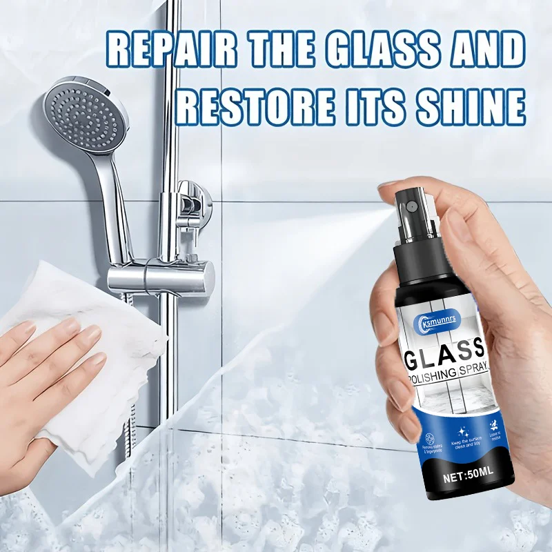 All-purpose Glass Polishing Liquid for Bathroom And Automotive Use - Film Remover for Household And Car Interior/ Exterior Glass