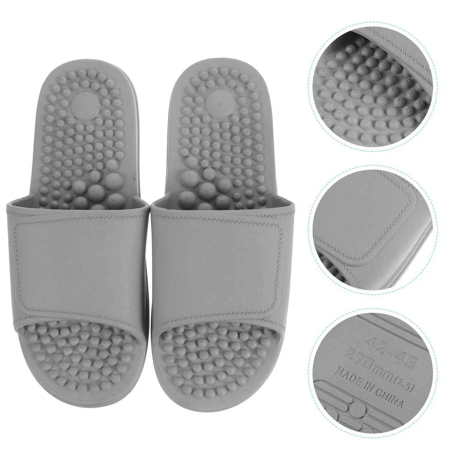 

1 пара массажных тапочек для терапии ног, домашние нескользящие сандалии для рефлексологии на толстой подошве, способствующие кровообращение, улучшают сон