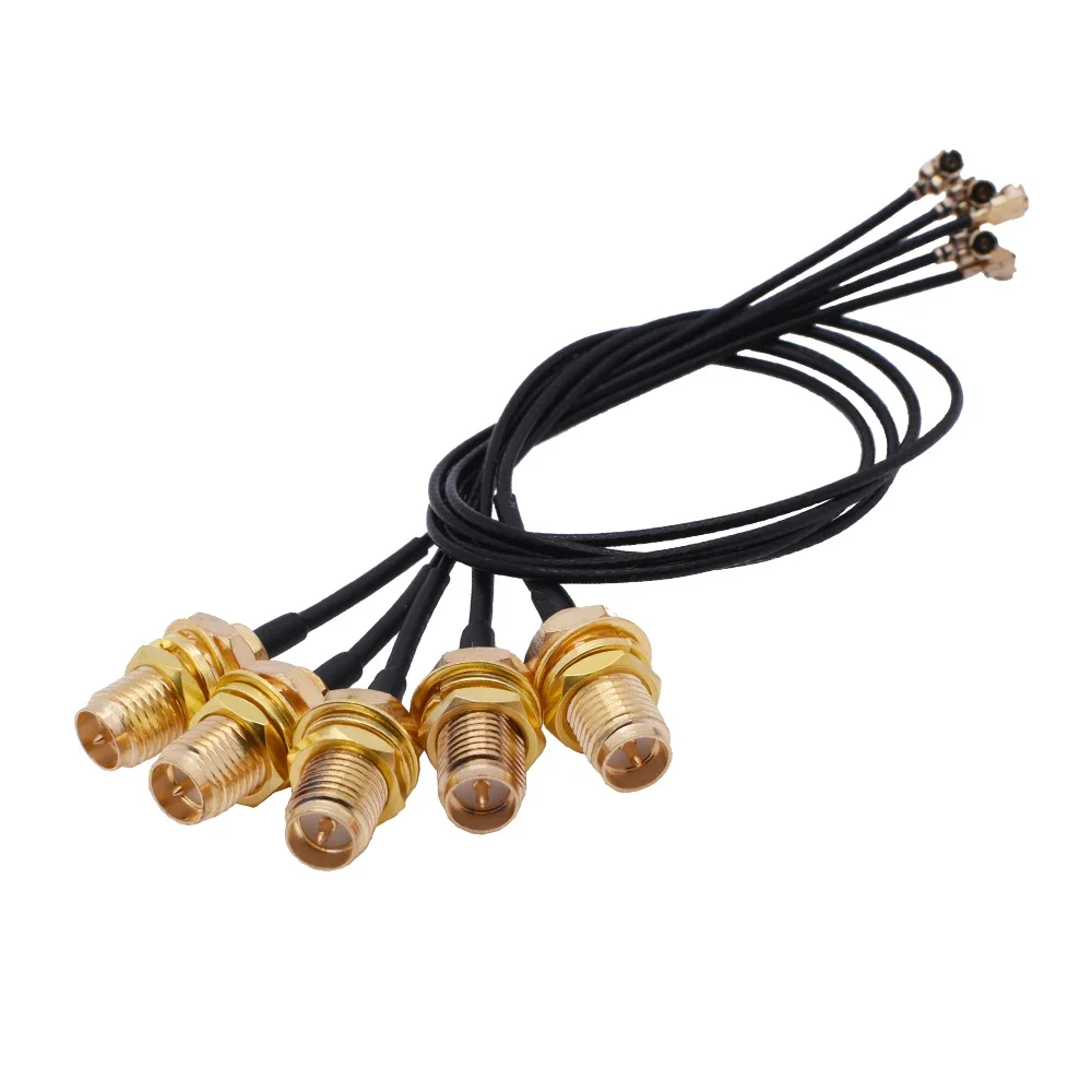 5Pcs IPX to SMA Pigtail Cable Kit Female SMA to UFL/u.FL/IPX RF Adapter 1.13mm Ultra-Thin Coaxial Antenna Extension Cable