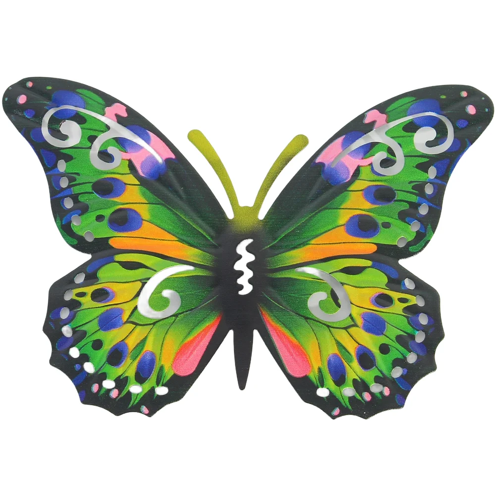 8Pcs Iron Butterfly Wall Decor for Outdoor Spaces Including For Fence Wall Garden Post with Smooth Edge Finish