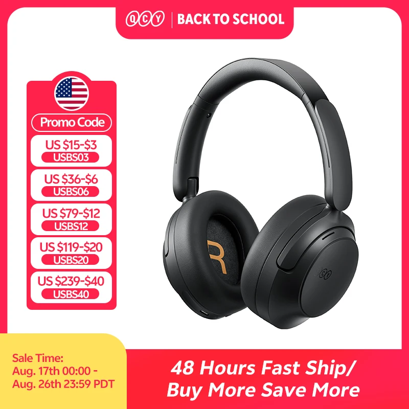QCY H3S -56dB Adaptive ANC Over Ear Headphone Hi-R
