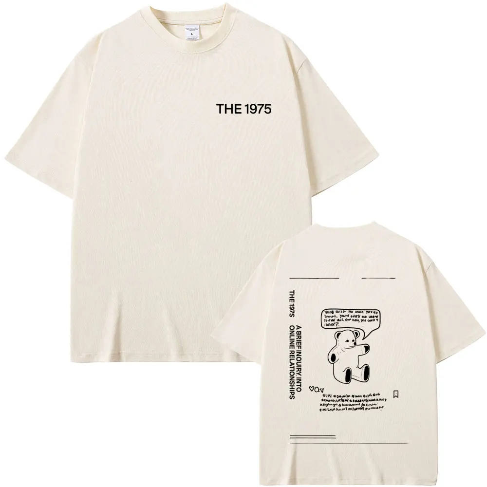 

Alternative Rock Band The 1975 Bear Graphic T-shirt Men Women Casual Cotton Vintage T-shirts Men's Fashion Oversized T Shirts