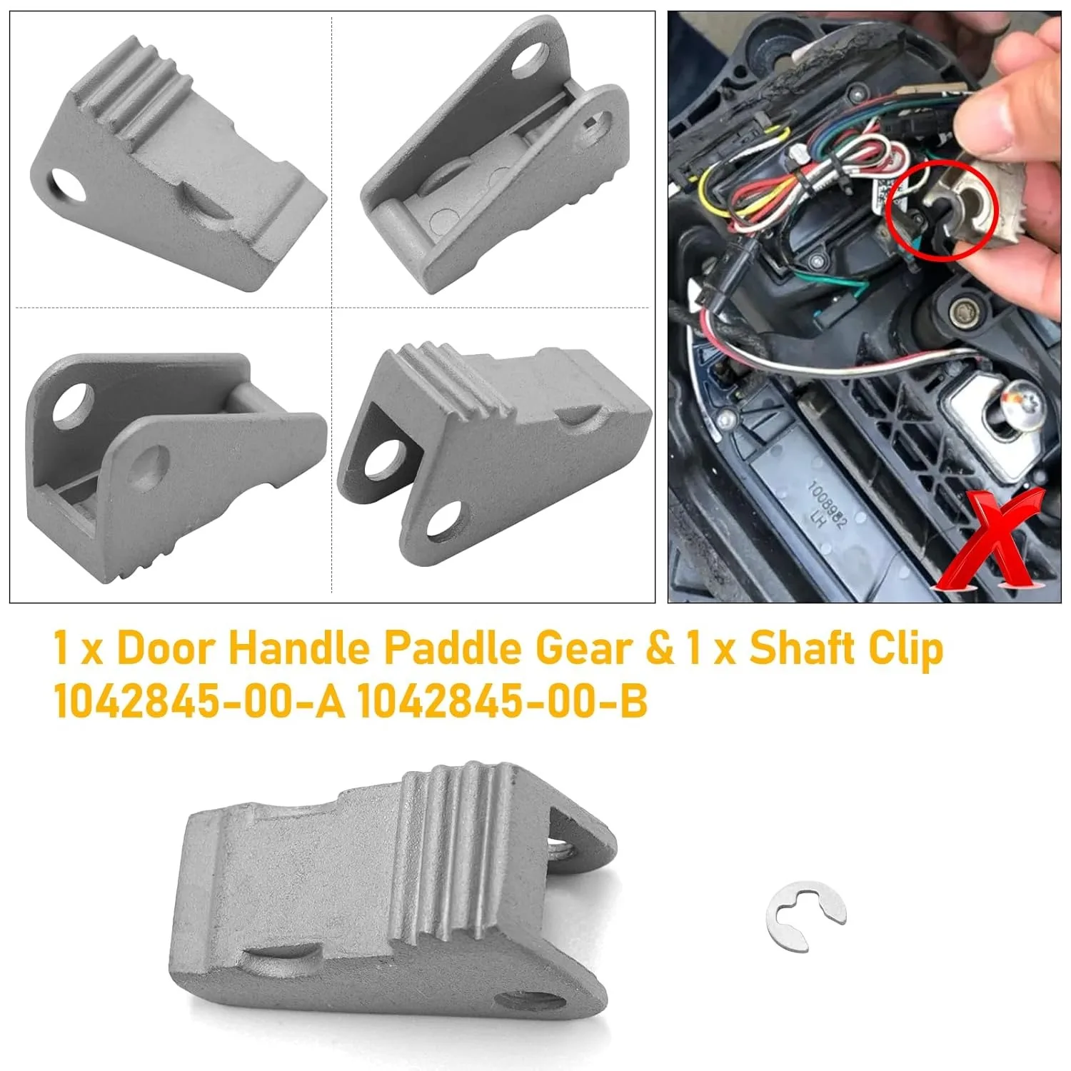 Kompatibel dengan Kit Pembangunan Kembali Pegangan Pintu Tesla Model S 2012-2017 untuk 1042845-00-A 1042845-00-B 1016009-00-C 1025401-00