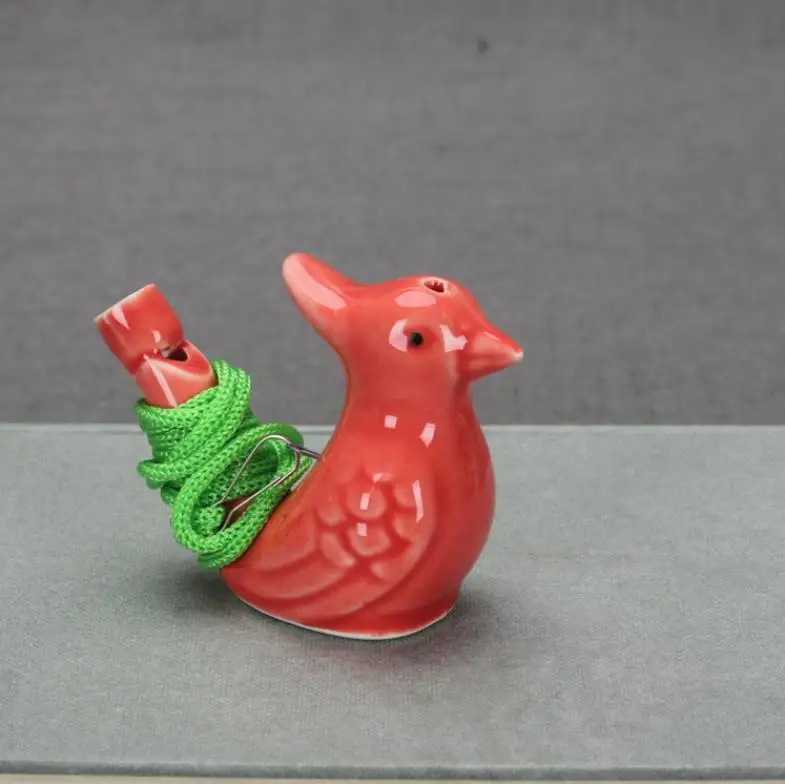 100pcs Bird Shape Whistle Children Ceramic Water Ocarina Arts And Crafts Kids Gift Toys For Many Styles ni30