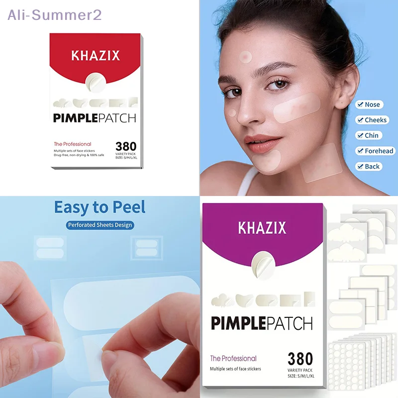 {MX} 380Pcs Invisible Hydrocolloid Acne Patch Multi Specification Irregular Pimple Patch Acne Blemishes Cover Skin Care Stickers