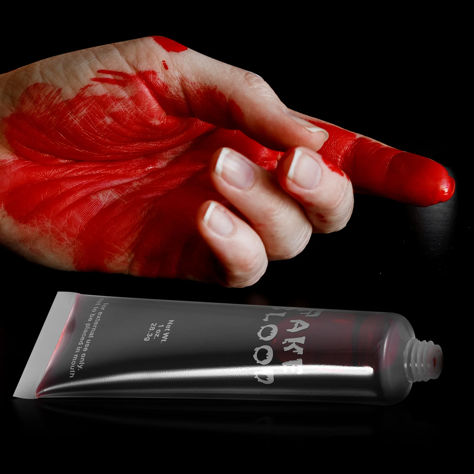 2 ขวดเลือดปลอมสำหรับแต่งหน้าฮาโลวีน สีแดง สำหรับแต่งหน้าซอมบี้ เอฟเฟกต์สยองขวัญ แผลเป็น รอยฟกช้ำ แกล้งคน