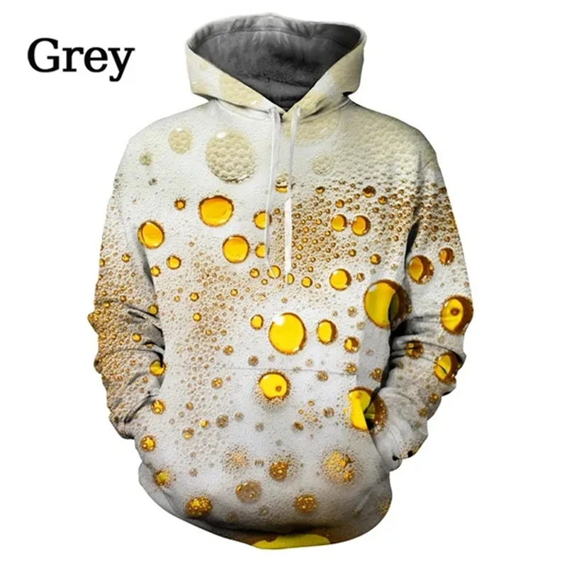 

New Fashion Beer 3D Printing Hoodie For Men Casual Funny Pullover Long Sleeve Clothing High Quality Streetwear Hooded Sweatshirt