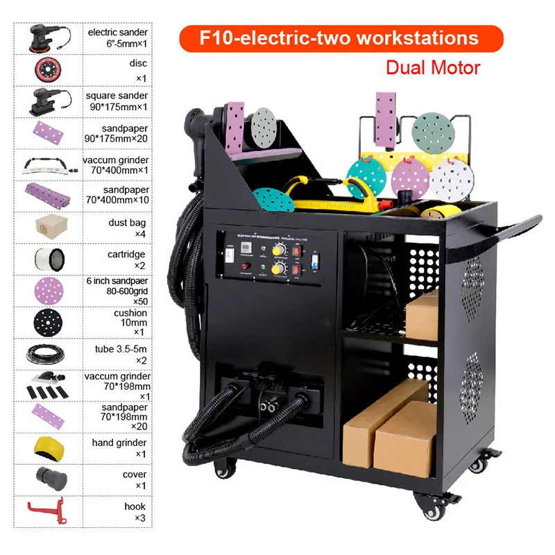 Variable Speed Electric Dry Sander Dust Free Central Vacuum Dust Extractor Woodworking Car Polishing Machine 110V/220V/380V