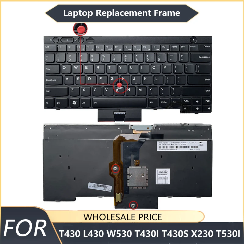 Laptop Keyboard  New For T430 L430 W530 T430I T430S X230 T530I Replacement Keyboards US With backlight