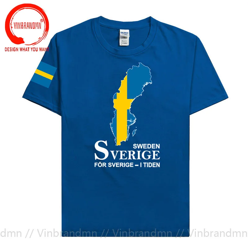 Sweden Sverige Swedish Swede T Shirt Men Kingdom of Sweden Brand Printed Tee Shirt for Country Nation Team New SE Flag T-Shirt