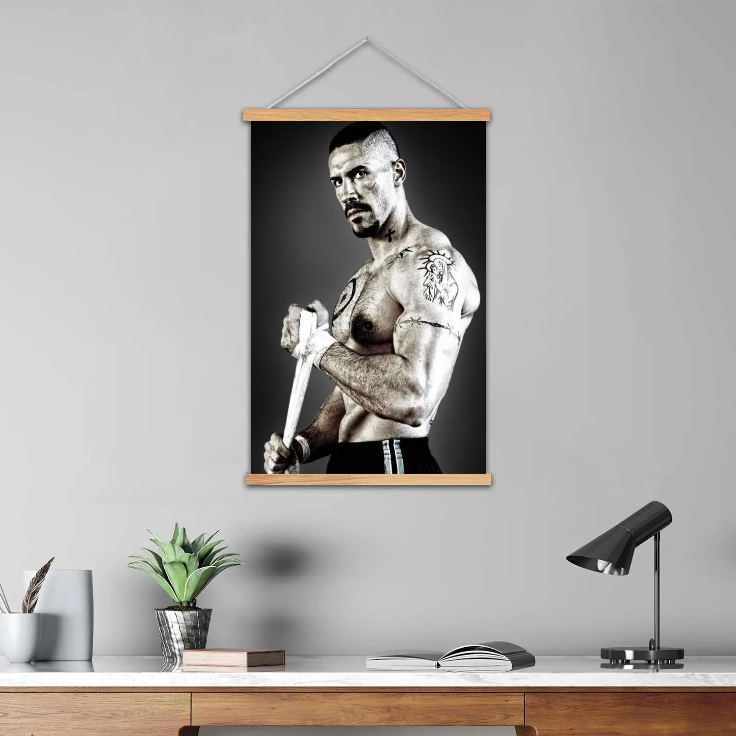 Boyka الممثل الملاكم مؤطرة جدار اللوحة قماش ملصق فني وفن جدران، ديكور غرفة نوم الأسرة الحديثة، اللوحة الزخرفية #4