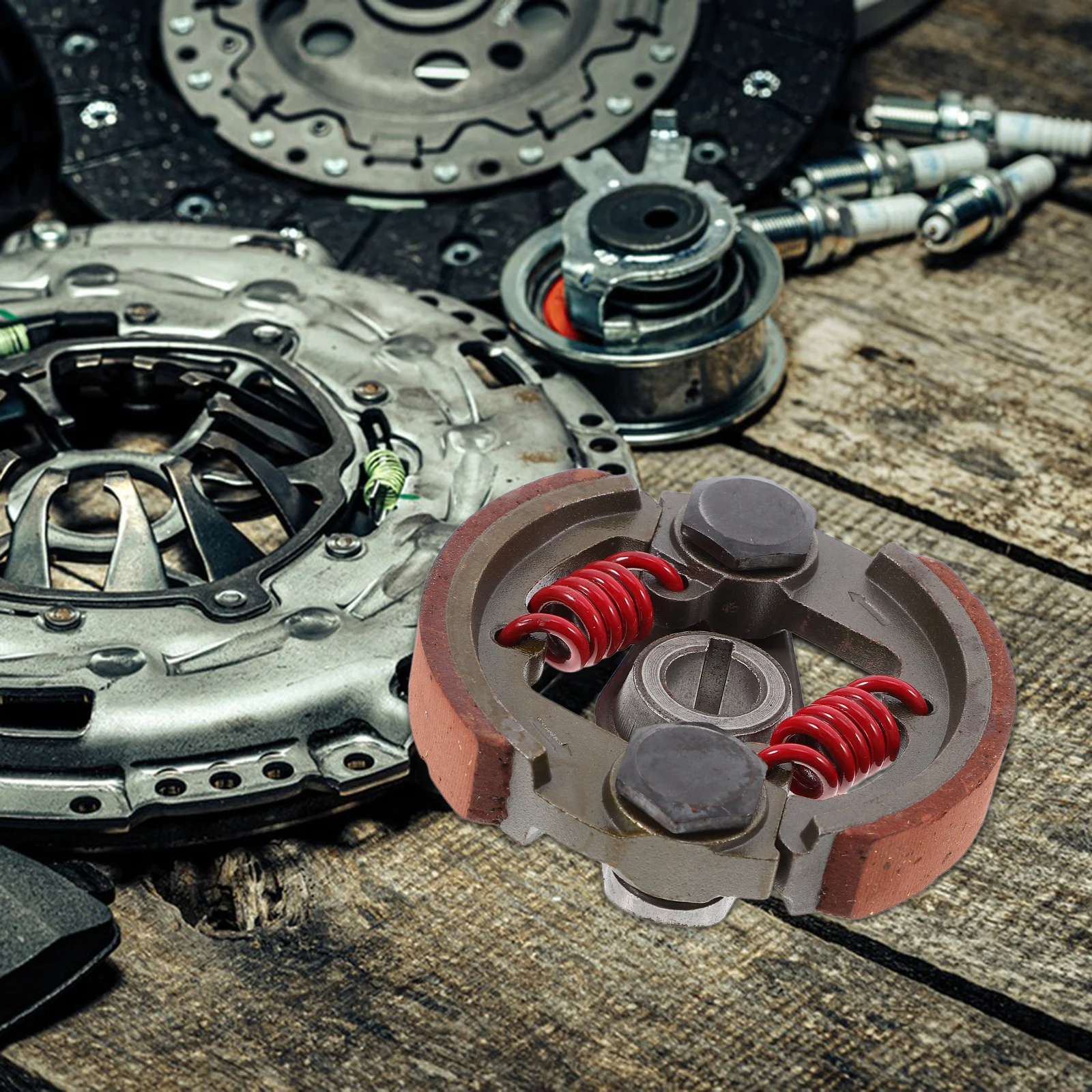 

Heavy Duty Motorcycle Clutch Pad With Spring For Dirt Bike Atv Scooter Carbon Steel Durable Transmission Component Replacement