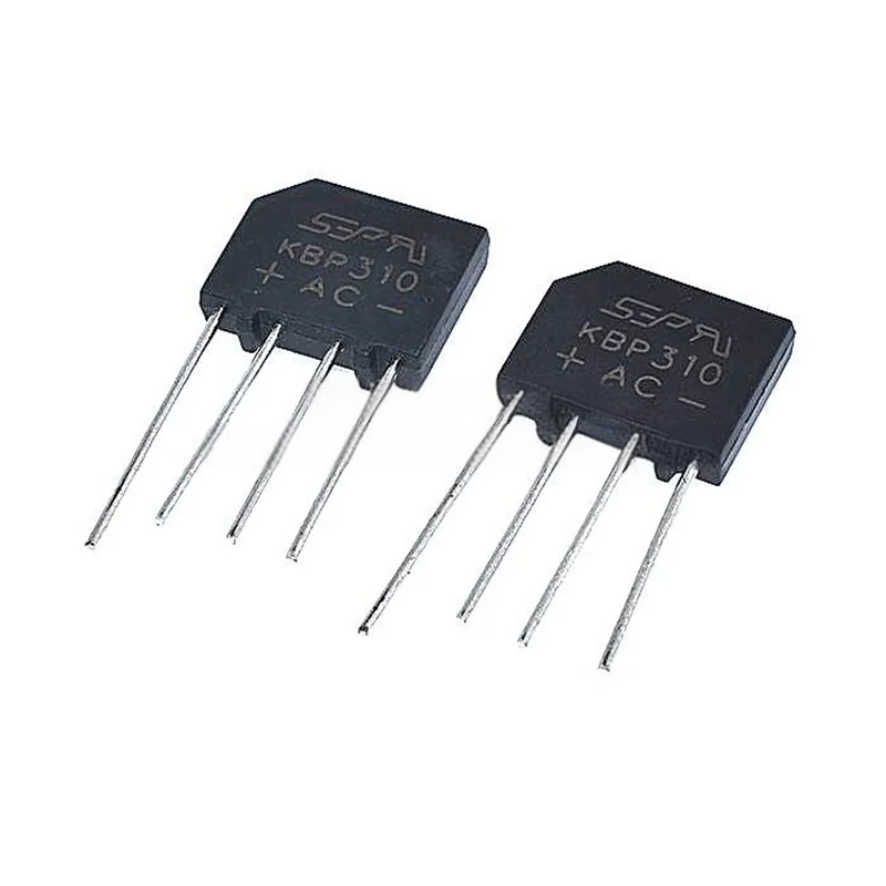 10pcs KBP310 Through-hole KBP310 3A 1000V Flat Bridge Rectifier Bridge Stack 4 pin Diode Bridge Rectifier DIP Rectifiers