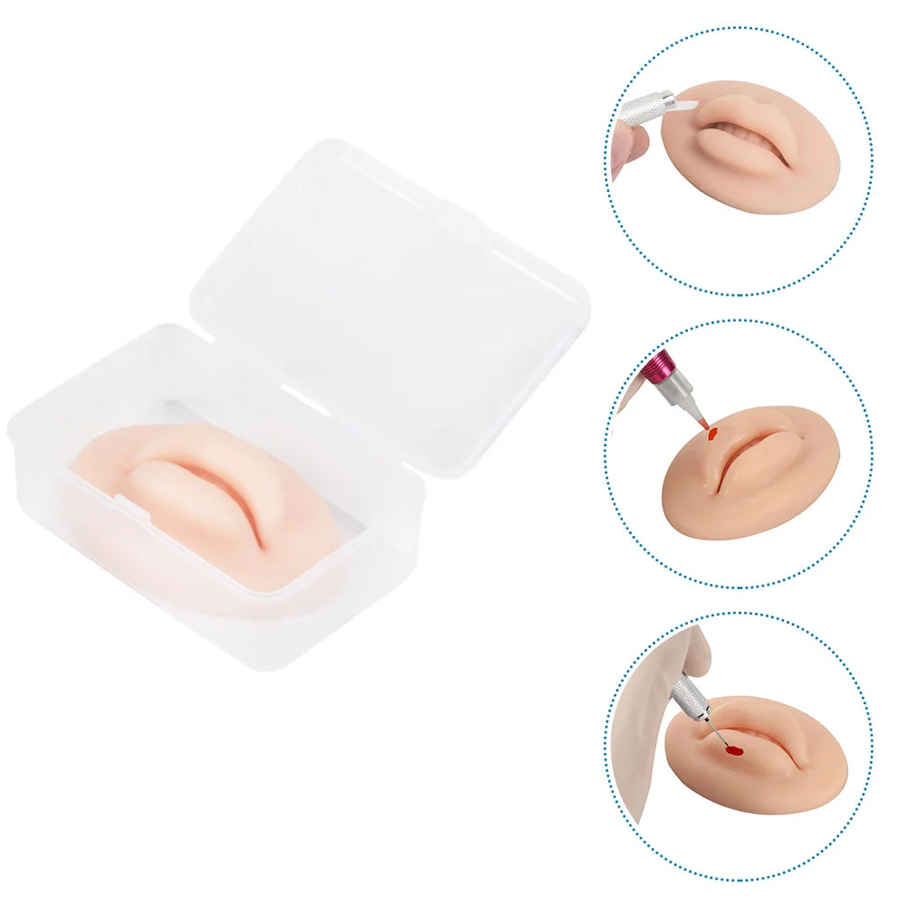 Labbra pratiche in silicone Tatuaggi portatili 5 Modello elastico di perforazione 3D 9x6 cm Falso