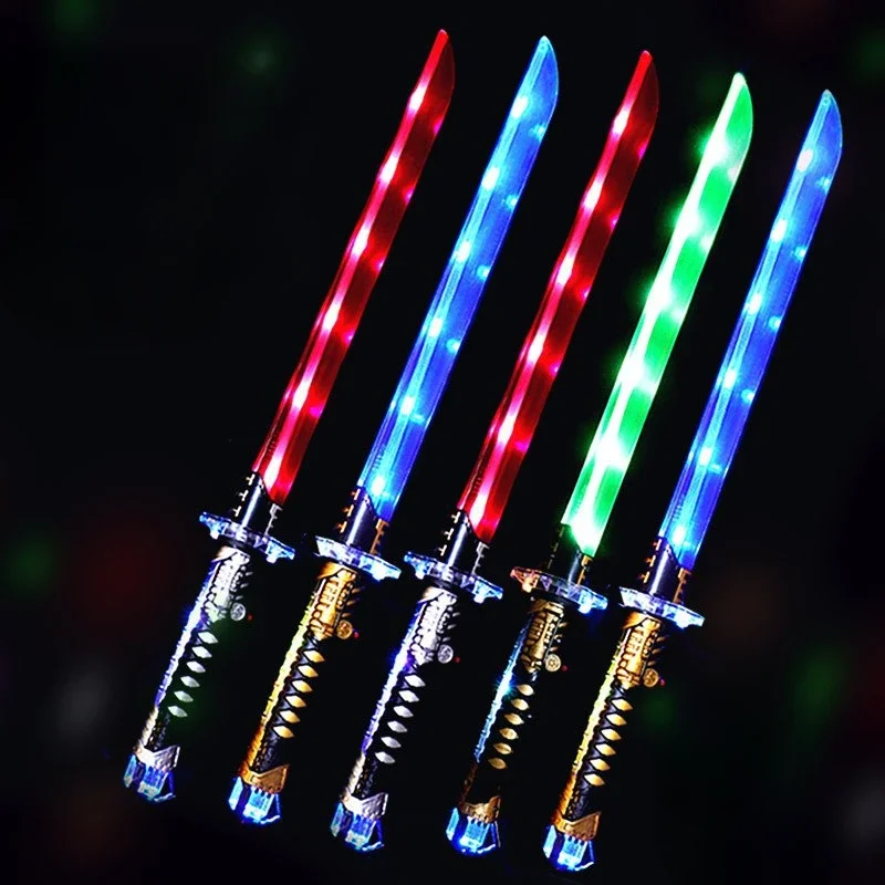 New Luminous Warrior Sword Children's Toy with Flash Dynamic Music Sound Light Knife Colorful Safety Exercise Body