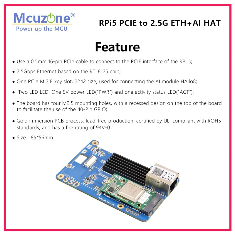 MP2.5GAI Rasbperry Pi5 PCIE から WiFi7+AI HAT