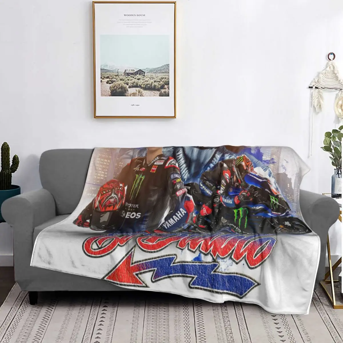 

Fabio Quartararo French Motorcycle Racer Blanket Warm Flannel Throw Blanket Plush for Bed Living room Picnic Travel Home Couch