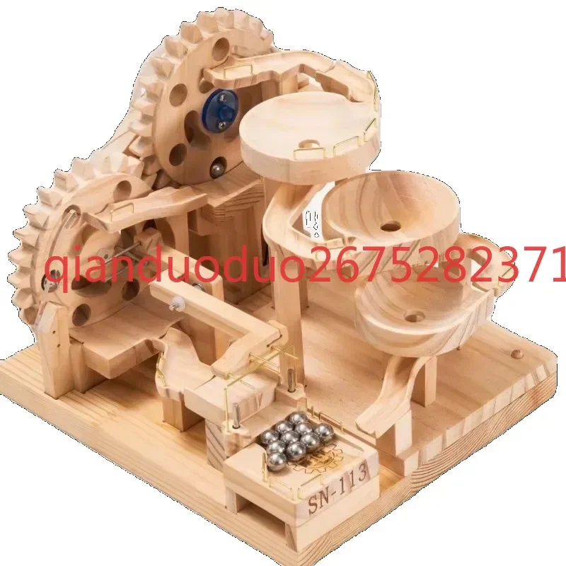 Puzzle assembly model difficult wooden mechanical ball building block DIY handmade toys for boys and girls birthday gift