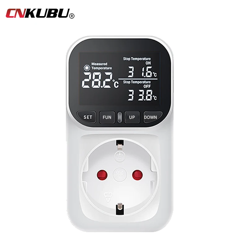 High-precision digital display smart thermostat fish tank touch screen Home thermostat socket temperature regulation