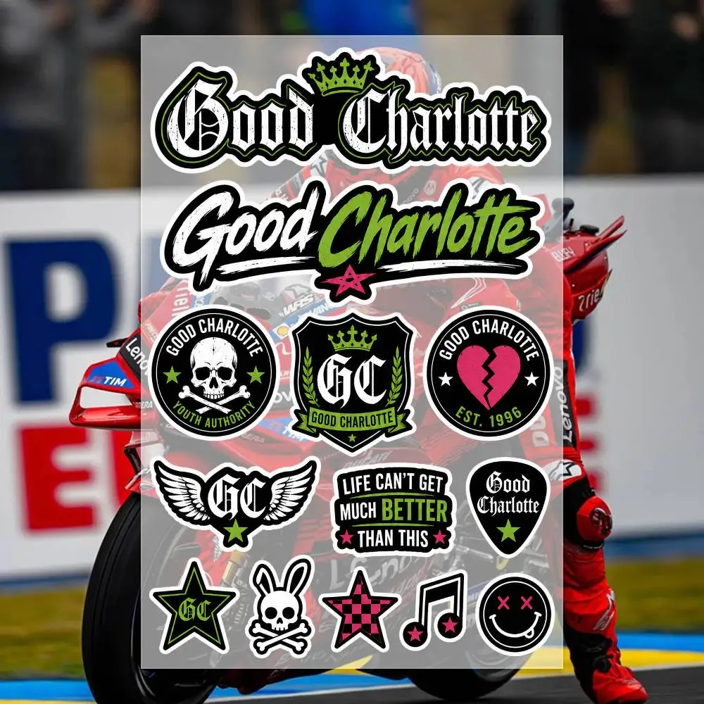 G-Good C-Charlotte  Decal Set High Quality Printed and Cut Stickers Motorcycle Sticker