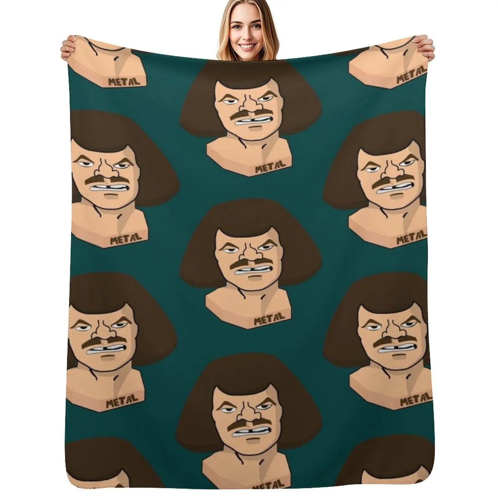 

William Murderface Statue Metalocalypse Throw Blanket Soft Sherpa Fleece Warm Blanket for Winter