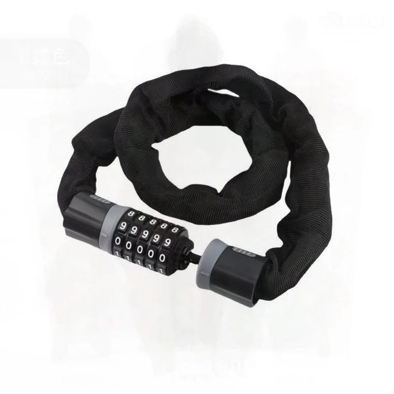 

Waterproof Anti-Rust Bike Lock Anti-Theft Code Chain Lock for Mountain Bike Electric Car Black/Gray Iron Material with Upgrade