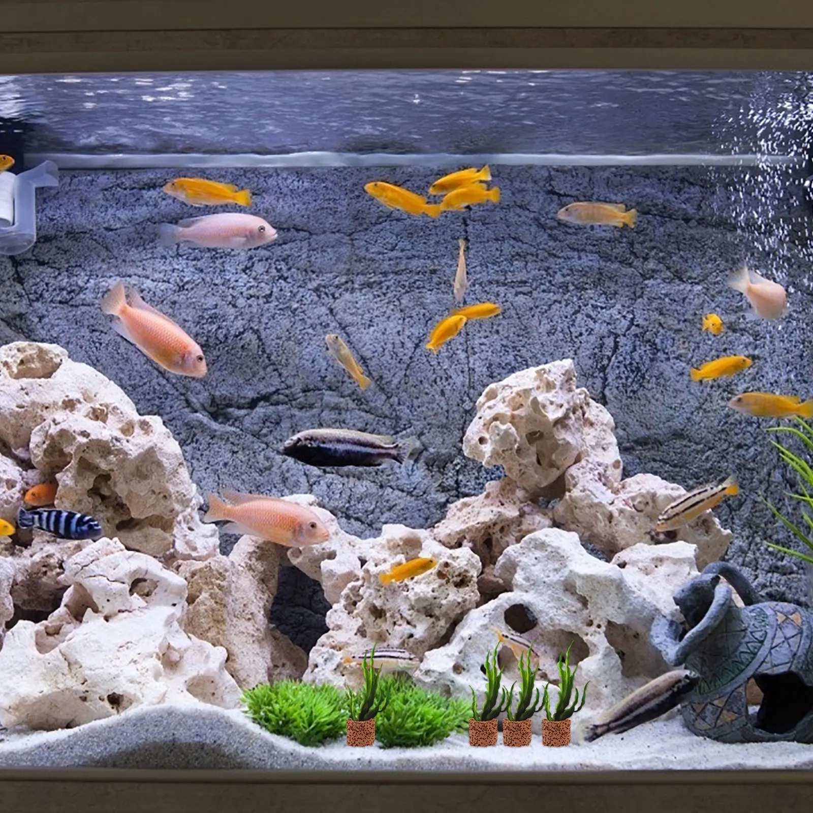 

30pcs Water Grass Fixed Aquarium Plant Anchor Fish Tank Landscape Gardening Supplies Pottery Craft Decor Practical
