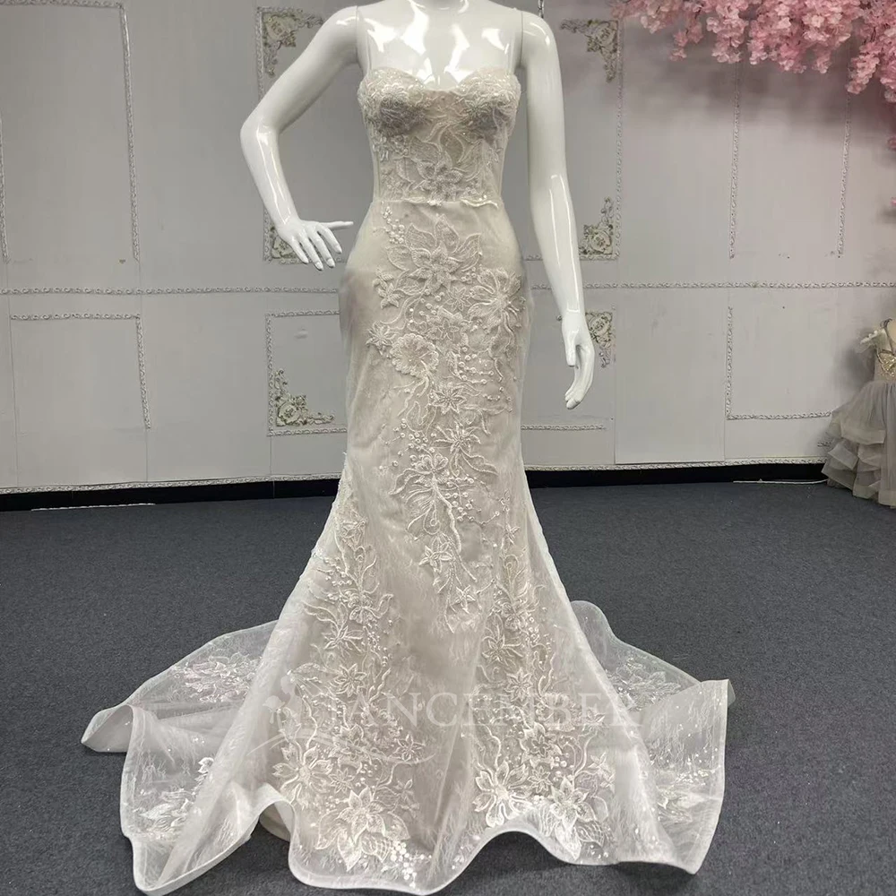 

Платье Quinceanera с русалкой по индивидуальному заказу, цветочный корсет на бретельках с бисером и шнуровкой сзади, Sweet 16, Vestidos De 15 Anos