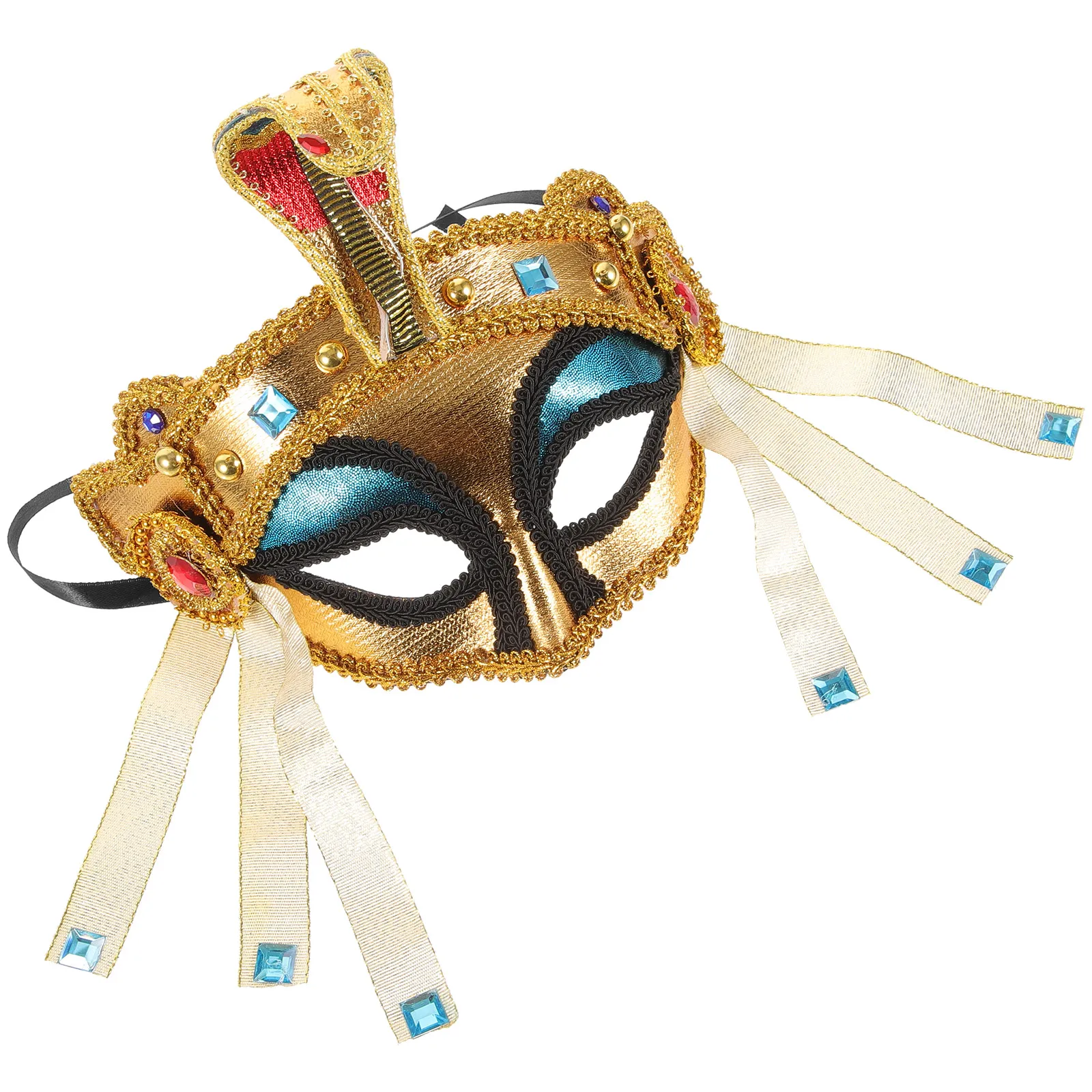 

Halloween Egypt Style Half Face Woman For Cosplay Party Carnival Festival Costume Accessory Snake Mask Masquerade Unique Funny