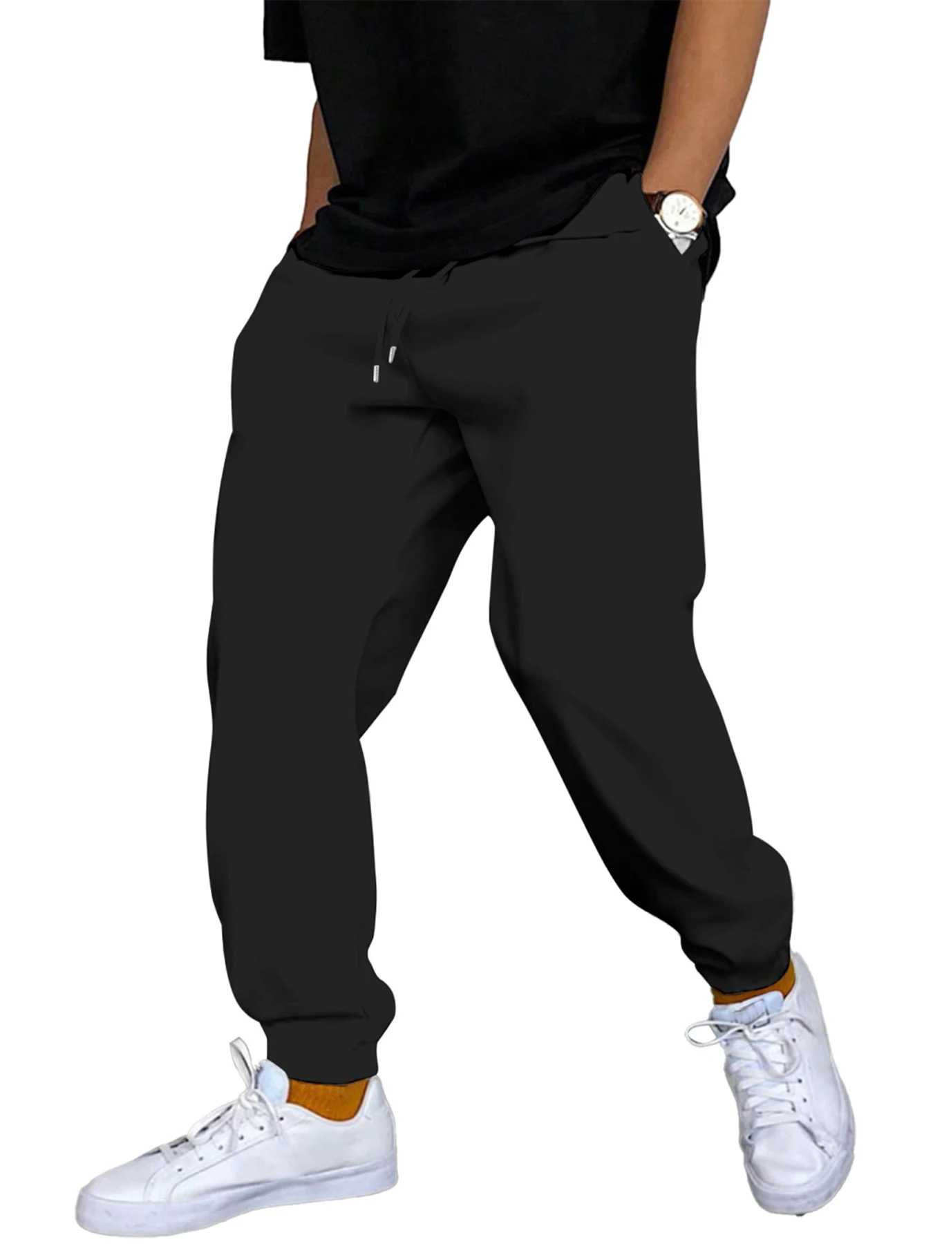 

Men’s Jogger Sweatpants Fleece Lined Running Pants Warm Athletic Workout Gym Jogging Tapered Track Pants Casual Activewear with